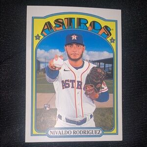 Astros Baseball Card with Player Image